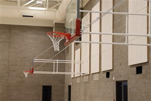 Lincoln new gym basketball hoops
